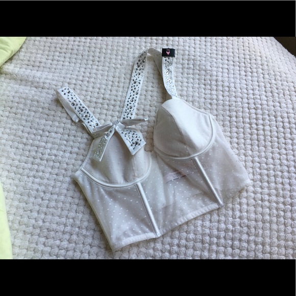 VICTORIA'S SECRET FASHION SHOW Embellished Bow Strap Bra/Bustier✨ - Picture 11 of 12